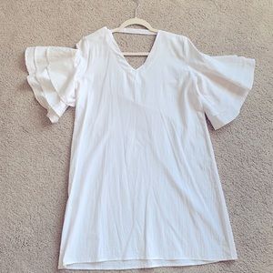 Light Weight White Cotton Shift Dress size S